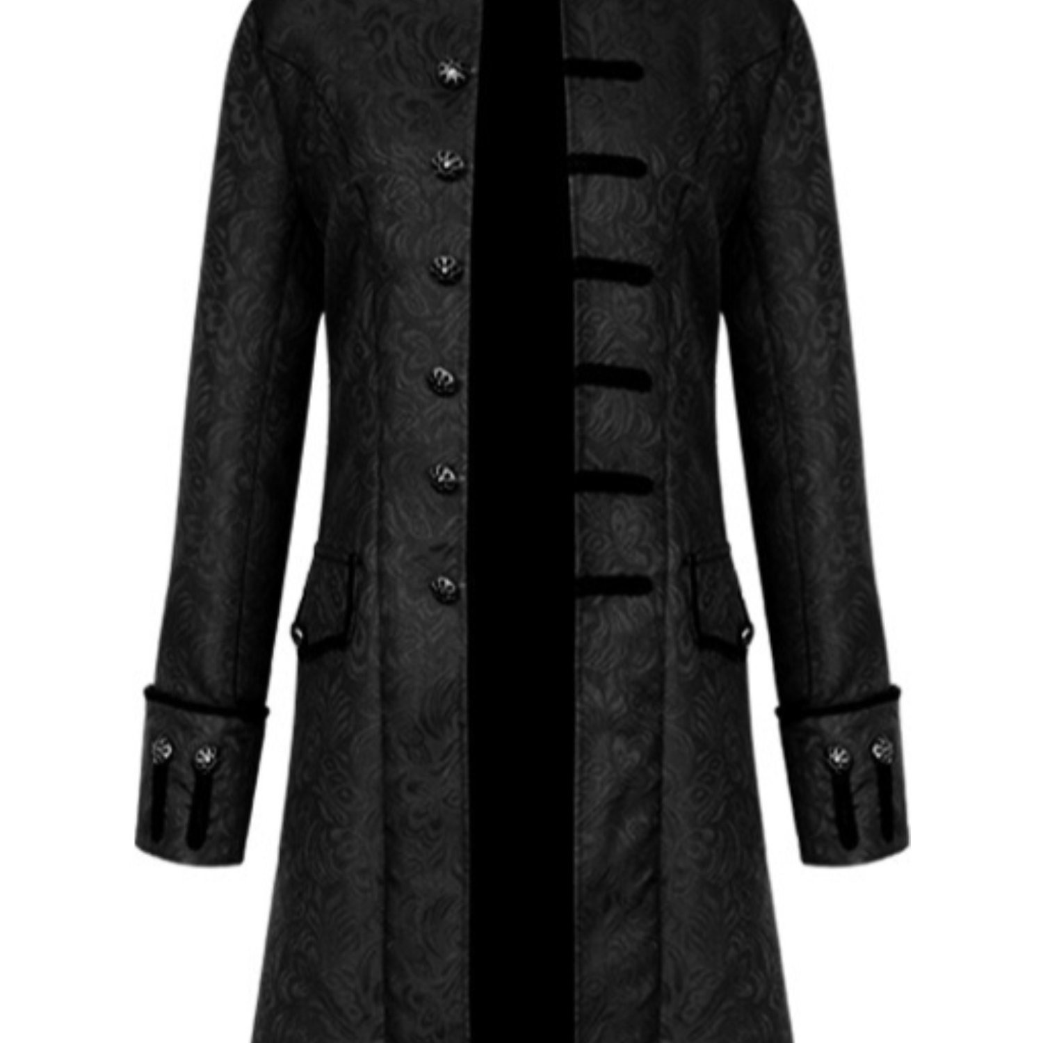 Image of 1pc, Medieval Knight Retro Collar Medium And Long Jacquard, Woven Jacquard Polyester, Retro Jacquard Texture, Halloween Themed Party Stage Play Cos Acting Costume, Men's Costume
