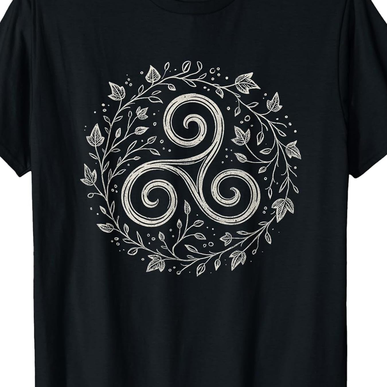 Pagan Leaf Nature Art Emblem T-shirt