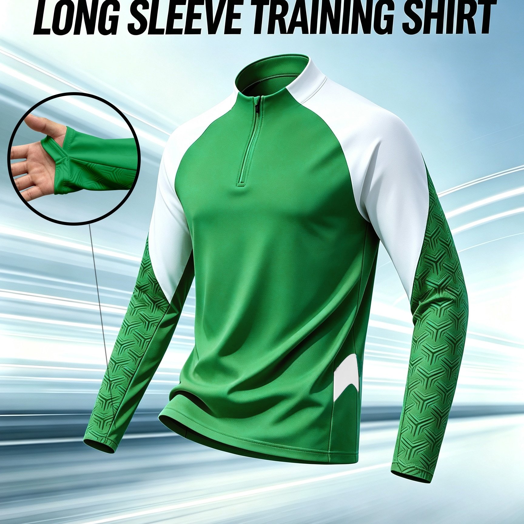 TEMU Men's Stand-collar Half-button Athletic Long-sleeve Contrast Top Breathable Cycling Fitness Hiking Training Shirt Winter Clothes For Men