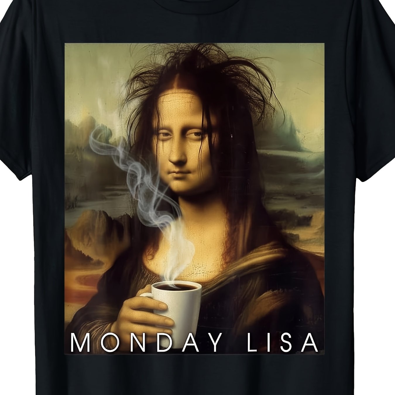 On Monday, Crafts Funny , Showcasing A Parody Of The Holding A Cup On A T-shirt