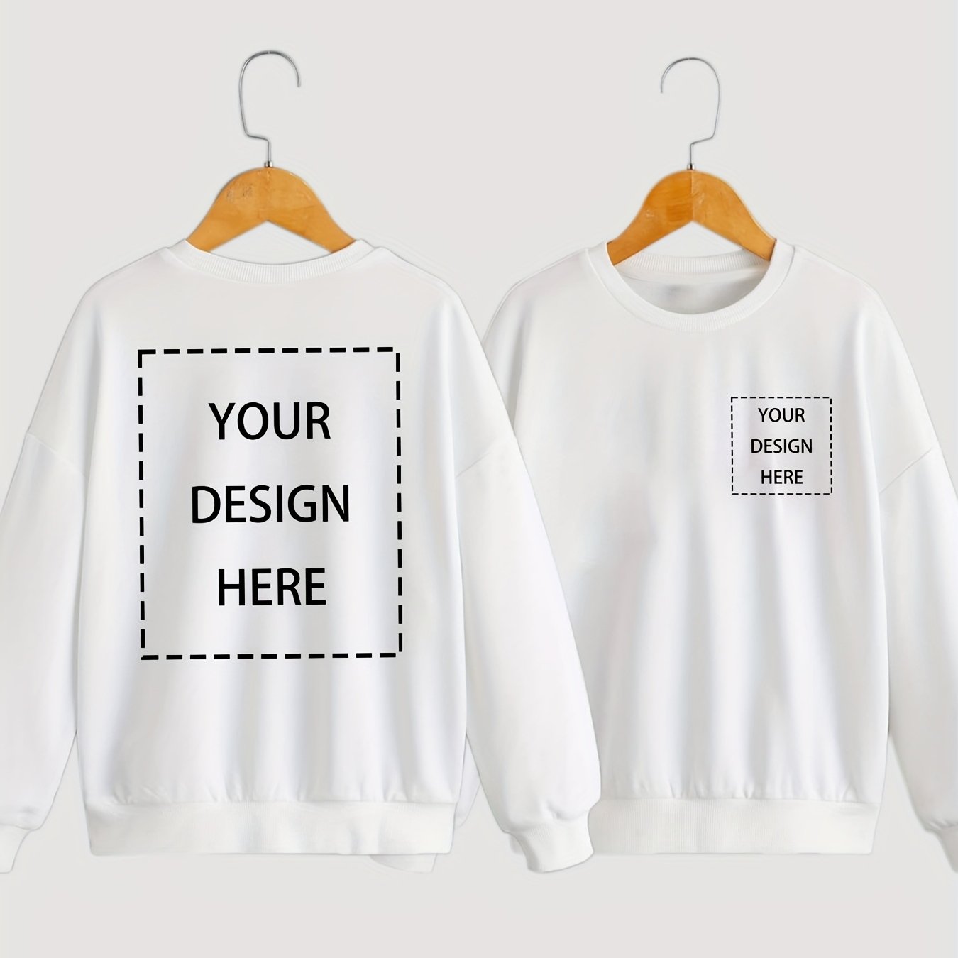 TEMU Sudadera de cuello personalizada para mujer, ideal para uso casual diario
