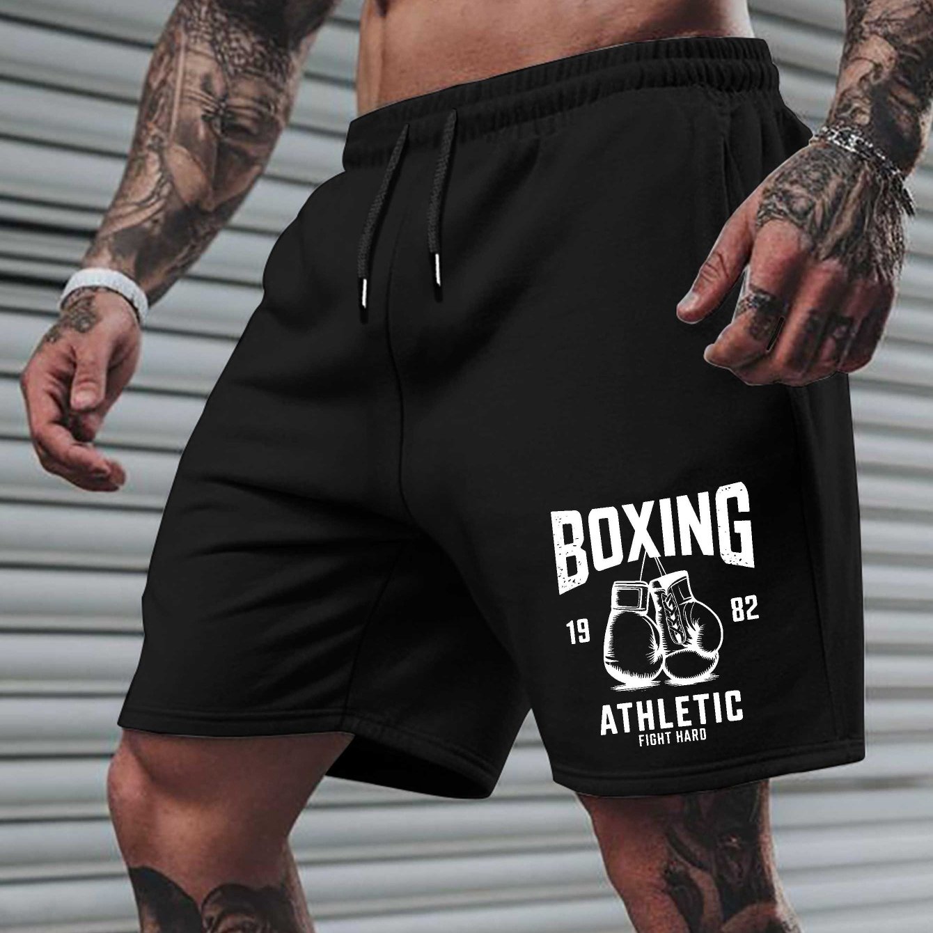 TEMU Boxing Men's Shorts. Comfortable And Versatile. Machine Washable. Equipped With Pockets. Shorts Suitable For Basketball Training. Men's Summer