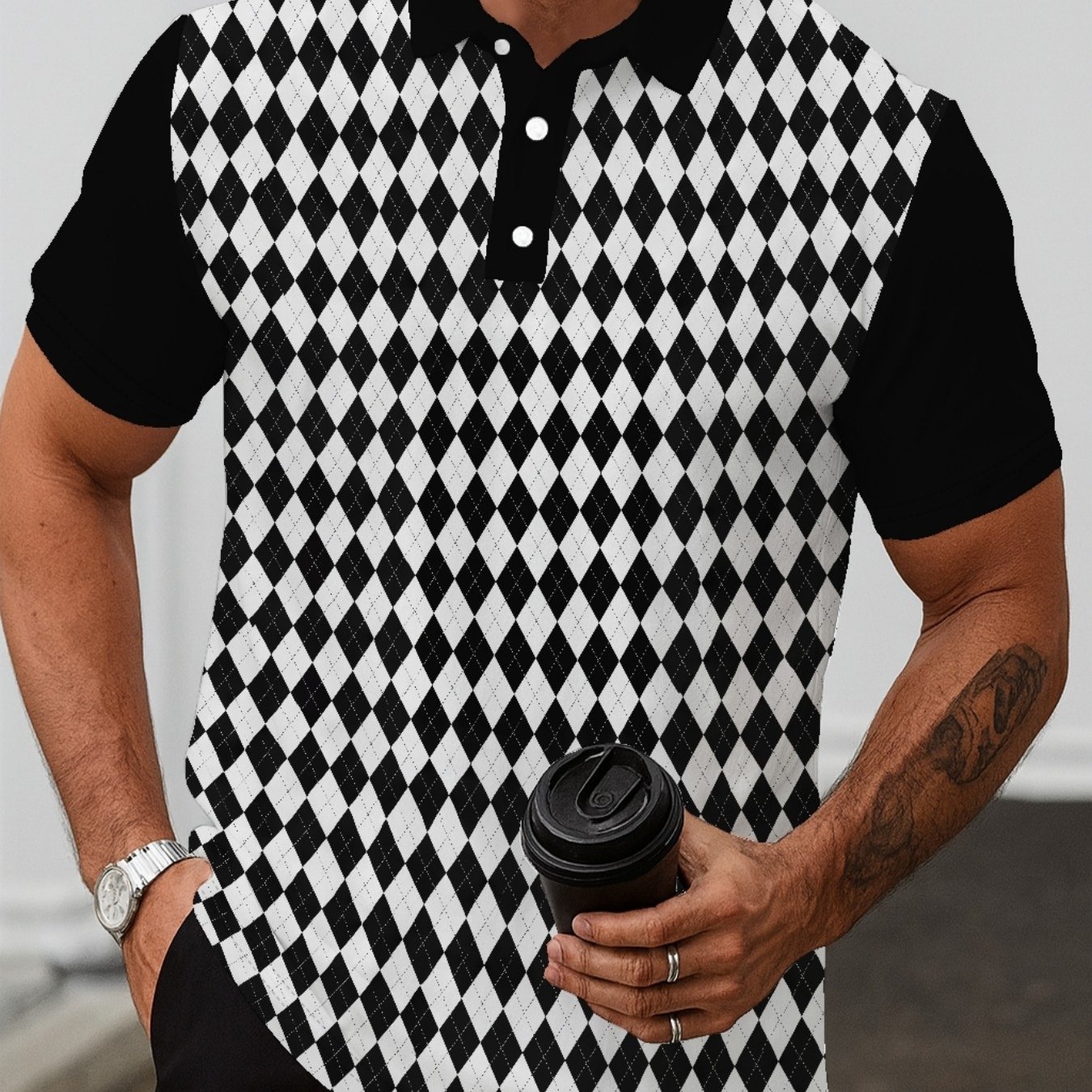 TEMU 's Shirts With A Stylish Lapel And Button Design, Suitable For Travel And Daily Wear. The Gift For Men, Machine Washable., Plus Size