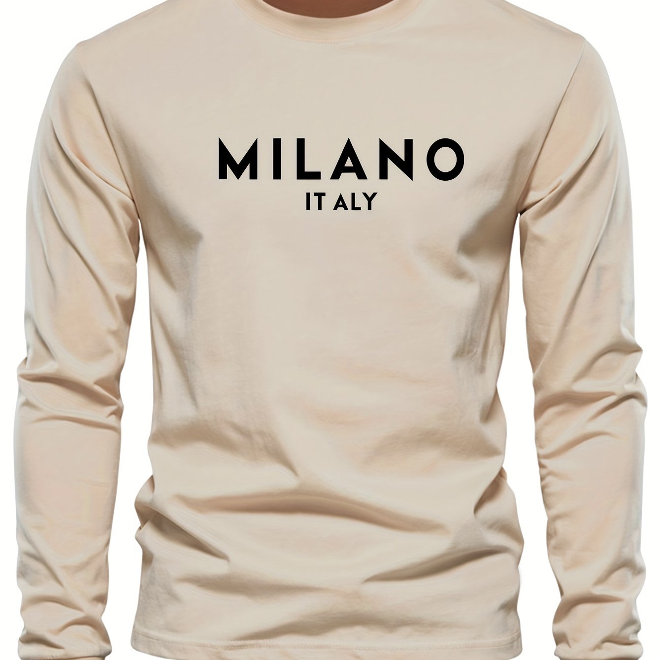 TEMU Long Sleeve Letter Print T-shirt For Autumn And Winter