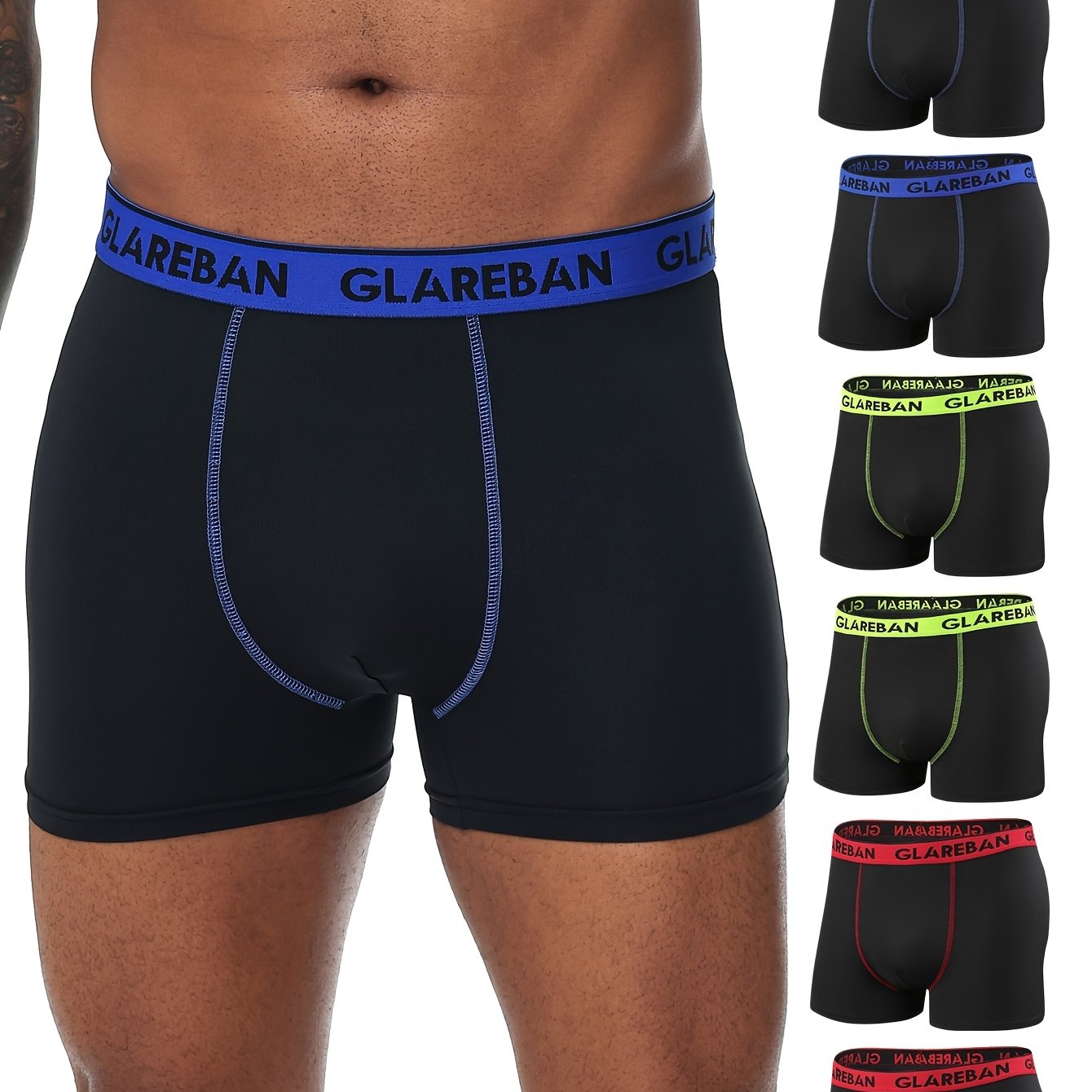 Image of 6pcs Pc Men's Boxer Shorts Fashion Style Underwear Male Brand Boxer And Underpants For Men Set Sports