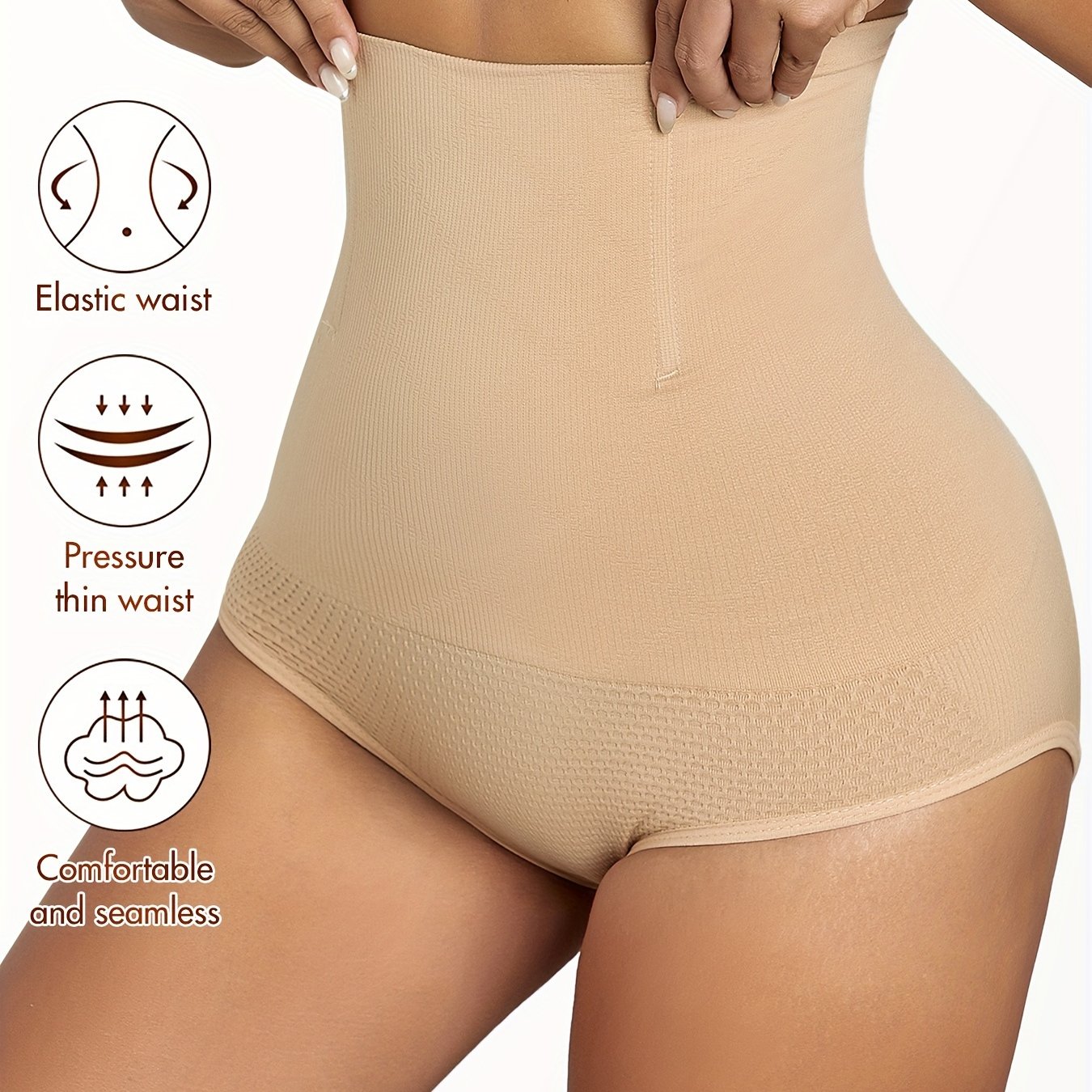 Buy FabmeWomen's High Waist Seamless Slimming Panties 360 Tummy