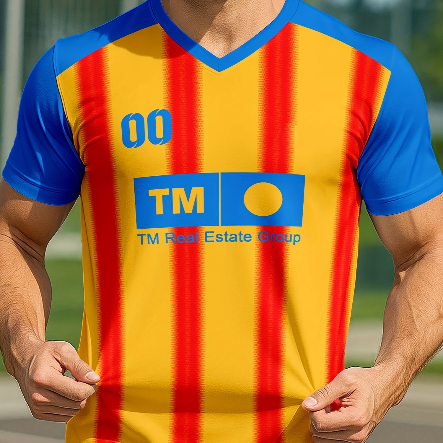 TEMU de fútbol de con cuello en V es cómoda y se , personalizable con y números, ideal para fiestas y reuniones