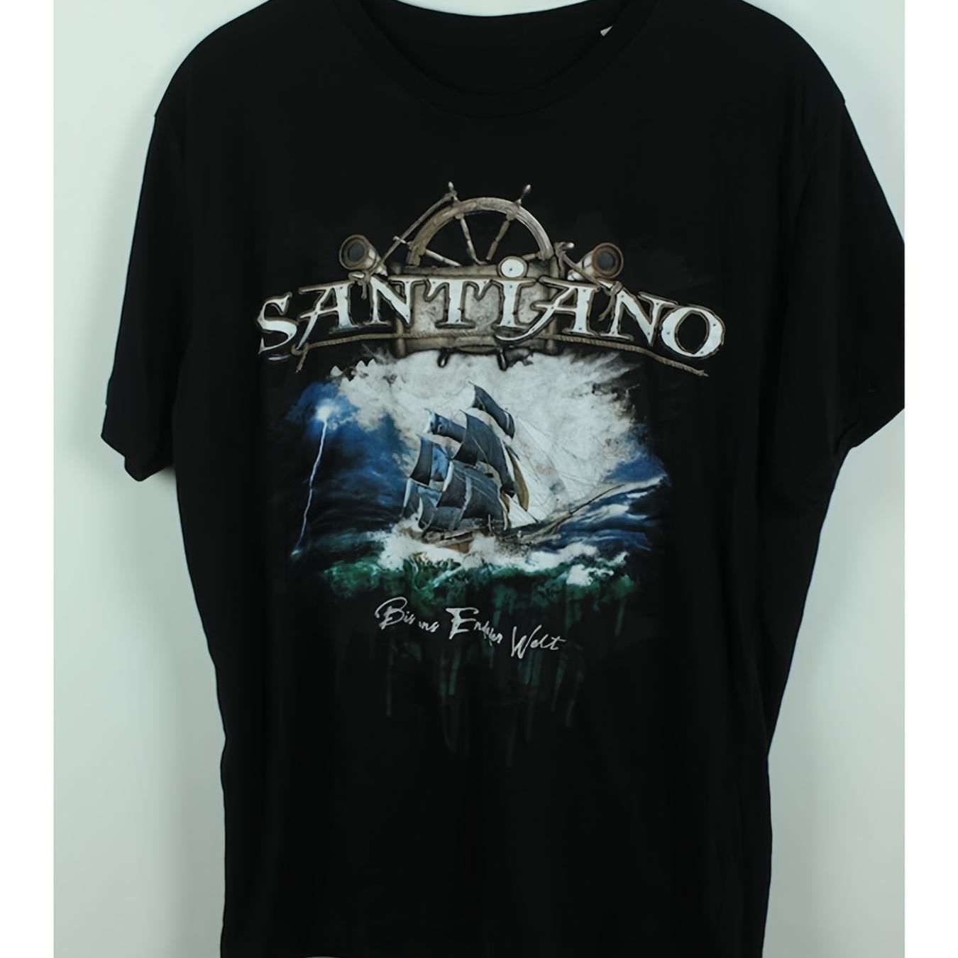 2026 New Santianos Herren T Shirt Casual Crew Neck Stretch Fabric Regular For Men