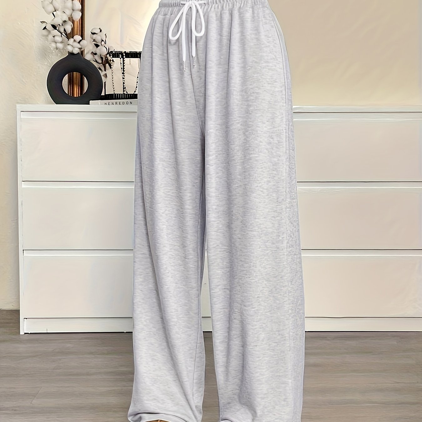 E-shop Sportliche Damenhose mit Kordelzug, locker geschnitten, geeignet für Sport, Business Casual Damen, Abschlussfeier, Schulanfang,
