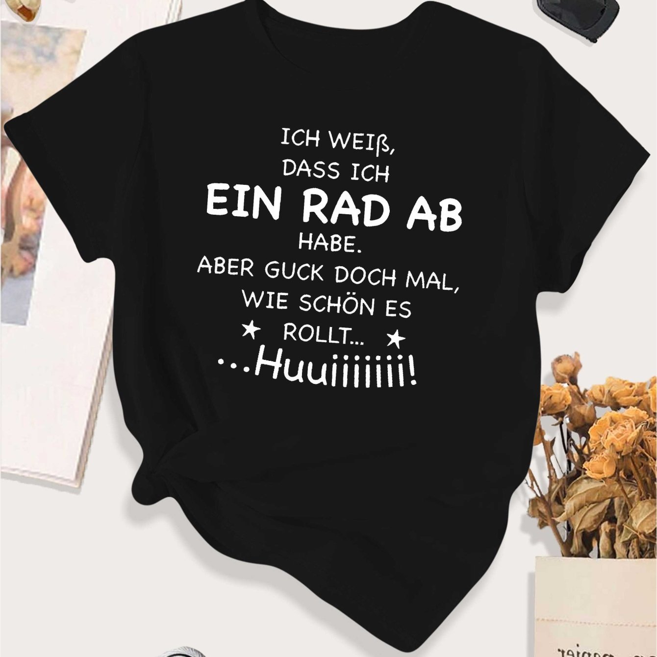 Plus Size, Interesting German Women's Large Size S T-shirt For Leisure