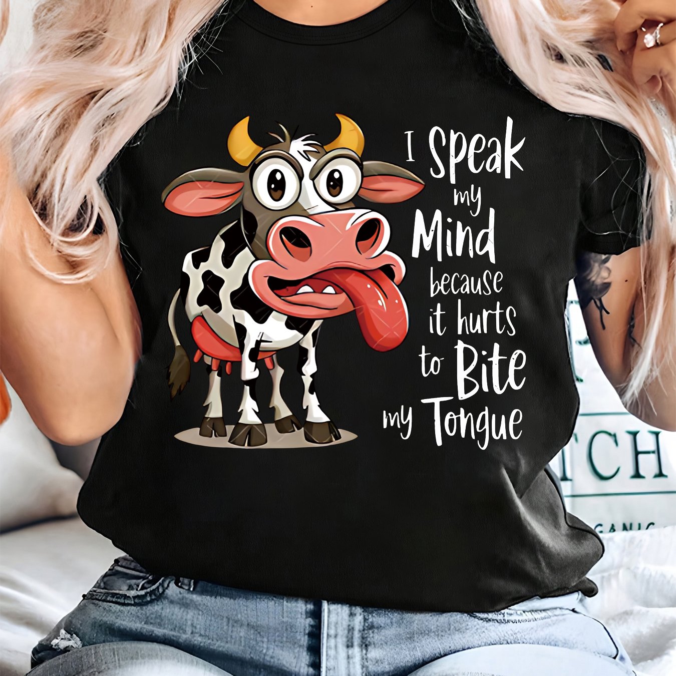 TEMU Plus Size - Plus Size - Women's Cow Humor T-shirt, Plus Size Short Sleeve Tee, Women's Plus Size 0-8xl Casual Fashion Printed Round Neck Top,