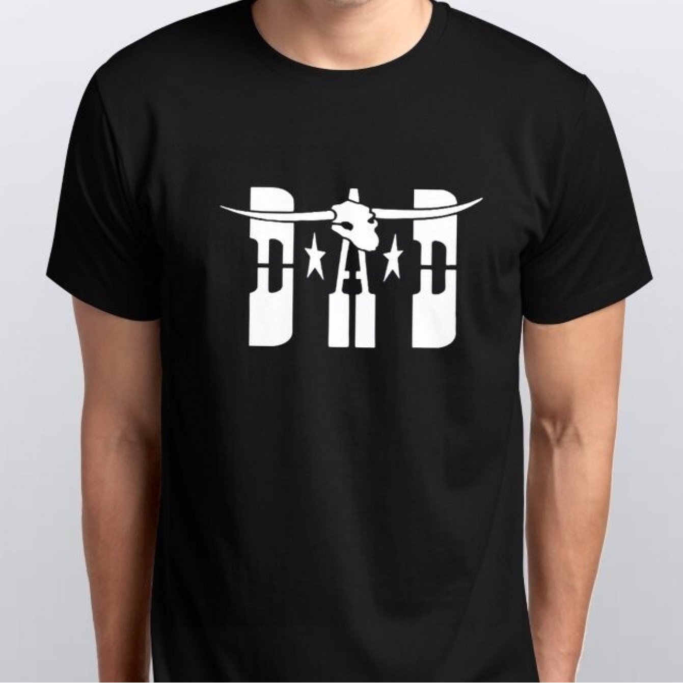 D.a.d. Men's Bohemian Graphic T-shirt - Black With White Print, Loose Fit, Crew Neck, Non-stretch Fabric, Casual Wear, Casual Wear Tee | Graphic Print Tee | Nonstretch Material