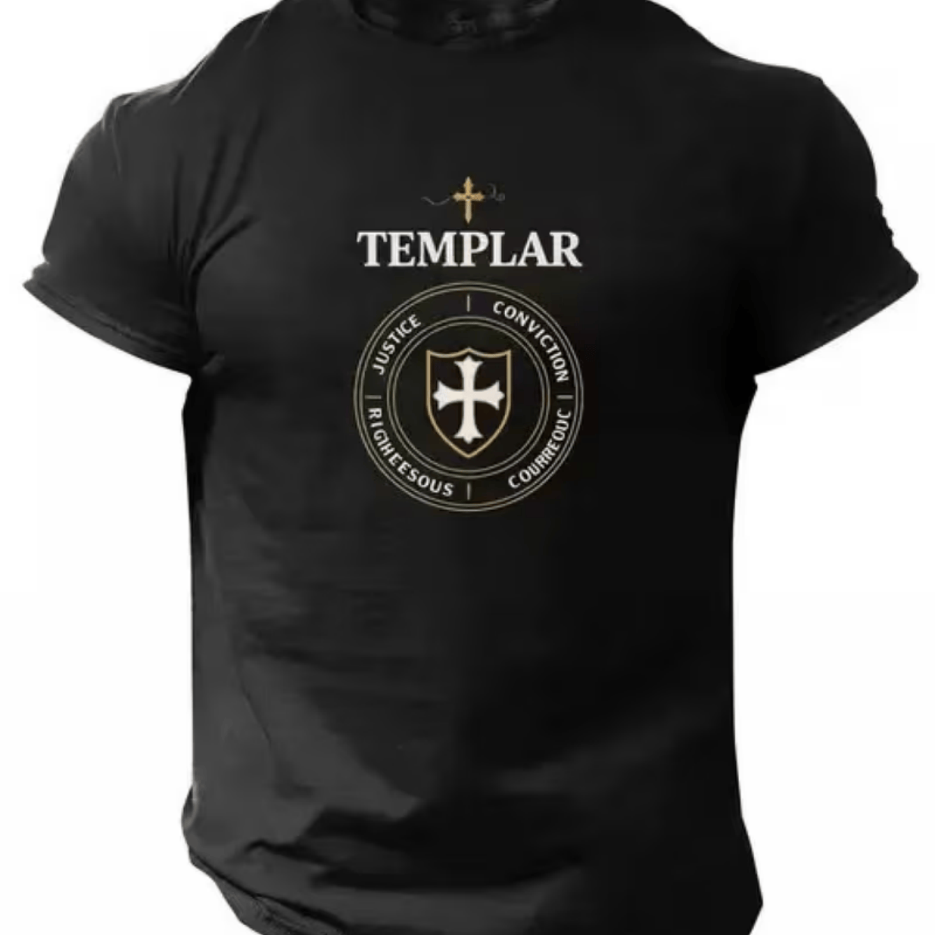 Men's Casual Short-sleeve T-shirt - Breathable Summer Round-neck Tee With Trendy '' Graphic Print, Machine Washable, Regular Fit Suitable For Casual Wear, Perfect For Summer Fashion New