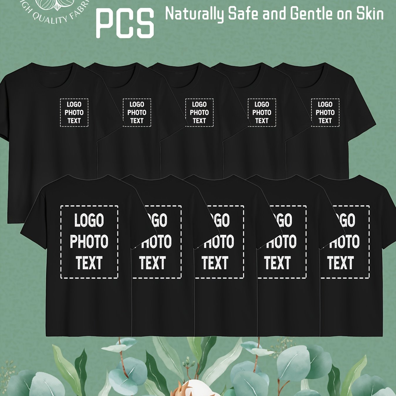 Image of Personalized Family T-shirt 5pcs | Customize With Photos, Names & Quotes | Soft 100% For Holidays, Gifts & Matching Outfits | Creative & Keepsakes