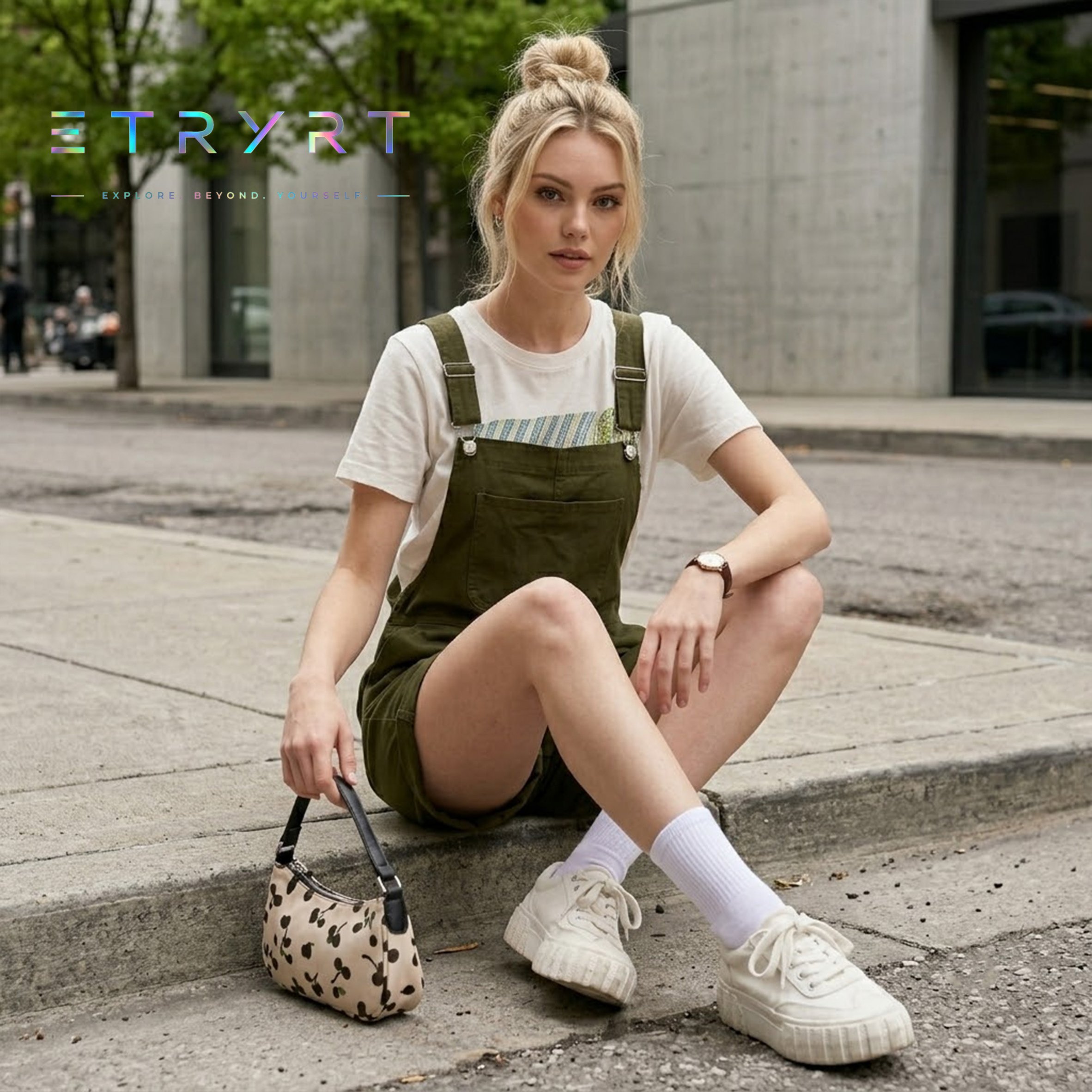 Image of Etryrt Women's Short Work-style Jeans, Casual Summer And Autumn Shorts With Pockets, Y2k Loose Wide-leg Pants