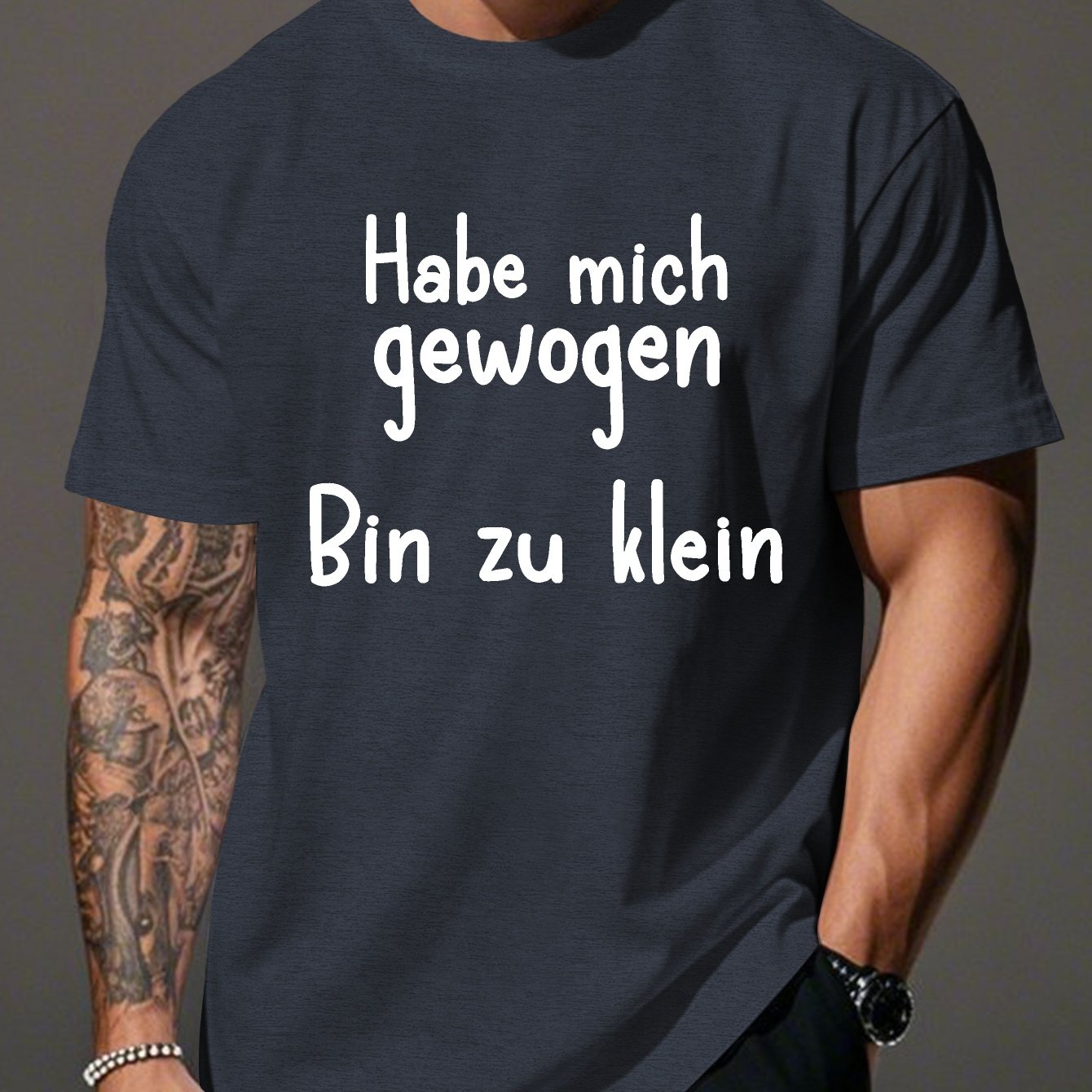 E-shop Lustiges deutsches Sprichwort Crinkle Plus Size Herren T-Shirt