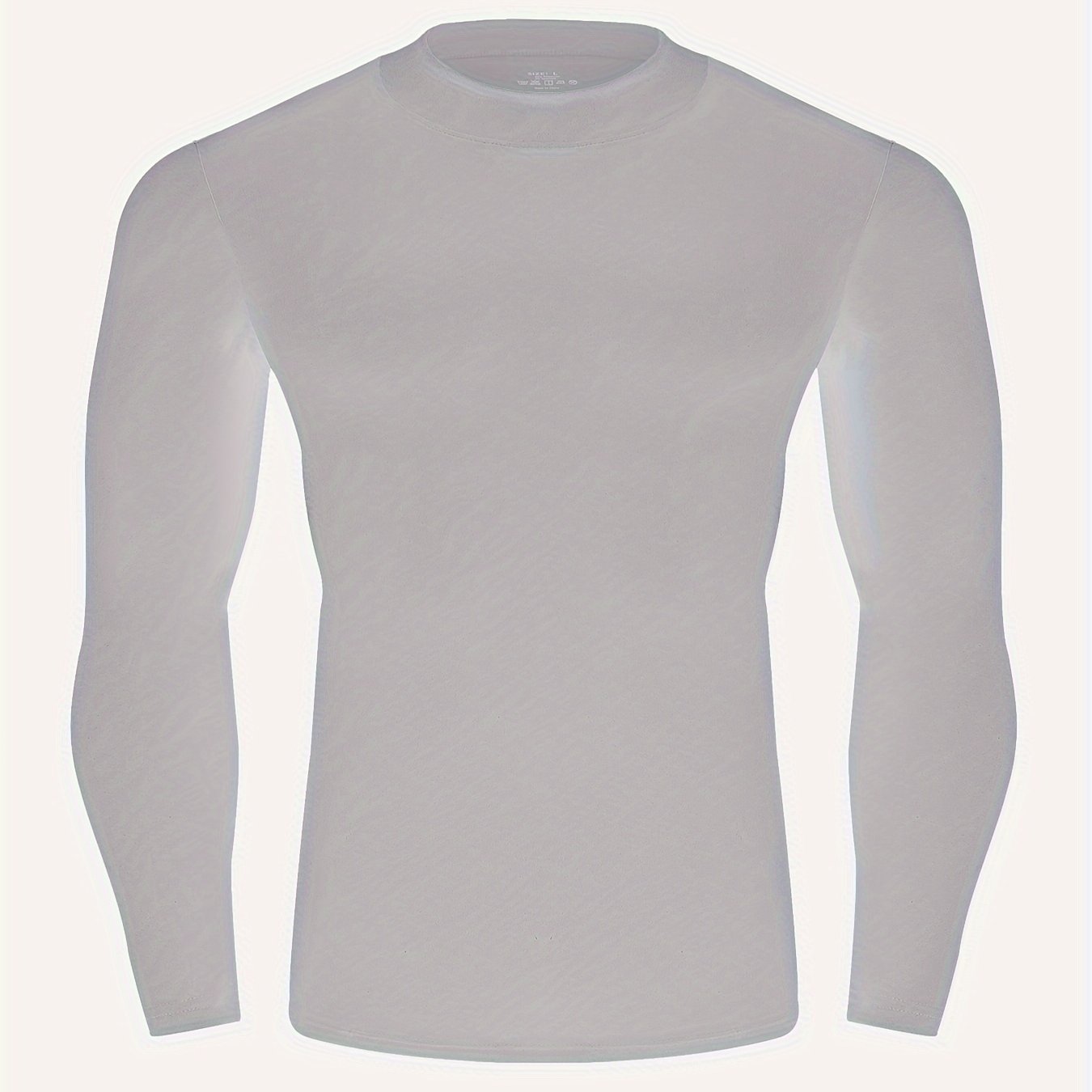Simple Solid Thermal Underwear Top Soft Long Sleeve Crew - Temu