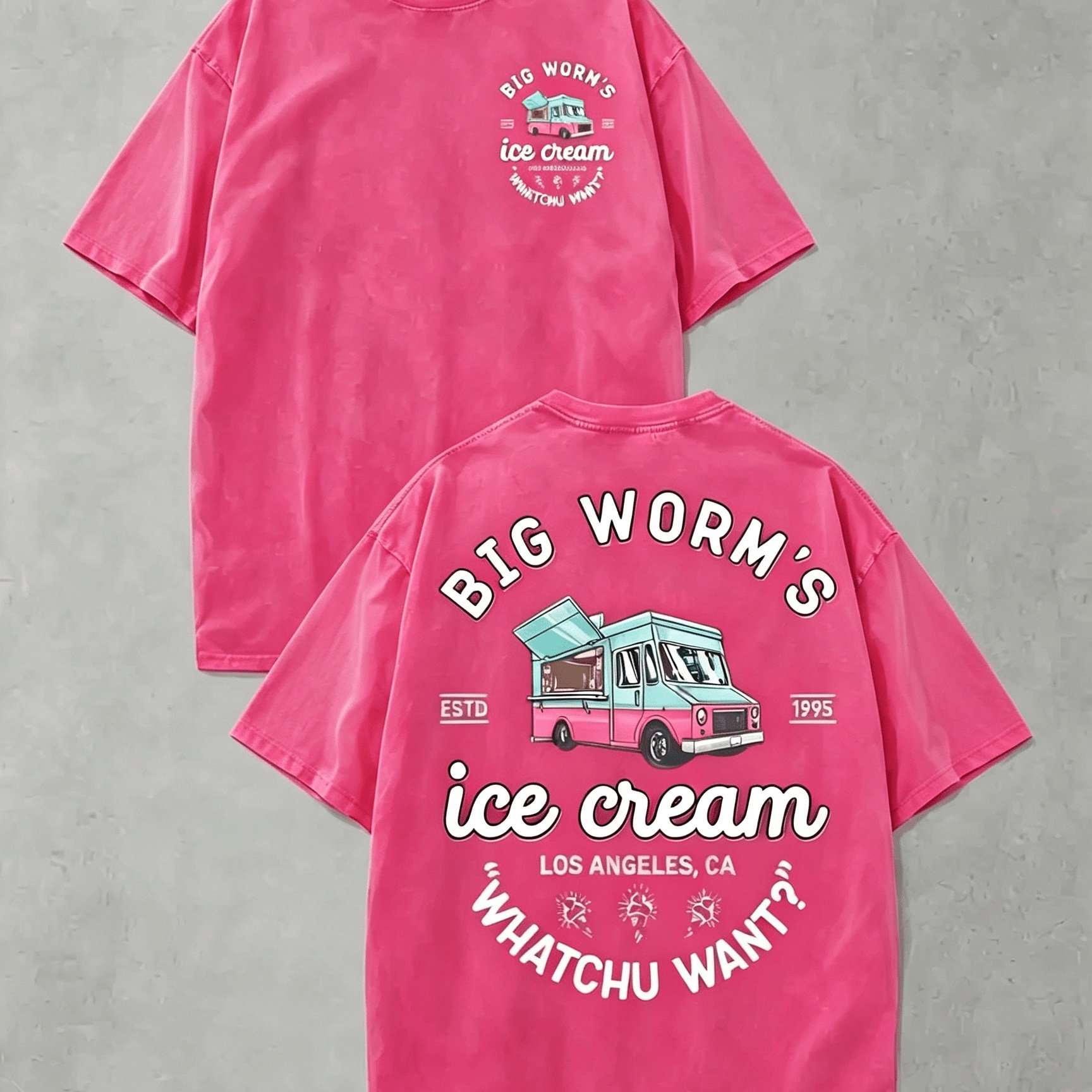 TEMU Men's Crew Neck Short Sleeve T-shirt With Movie ' Ice Cream' Pattern - Nostalgic Style, Perfect For And Street Wear | Men's Pullover T-shirts,