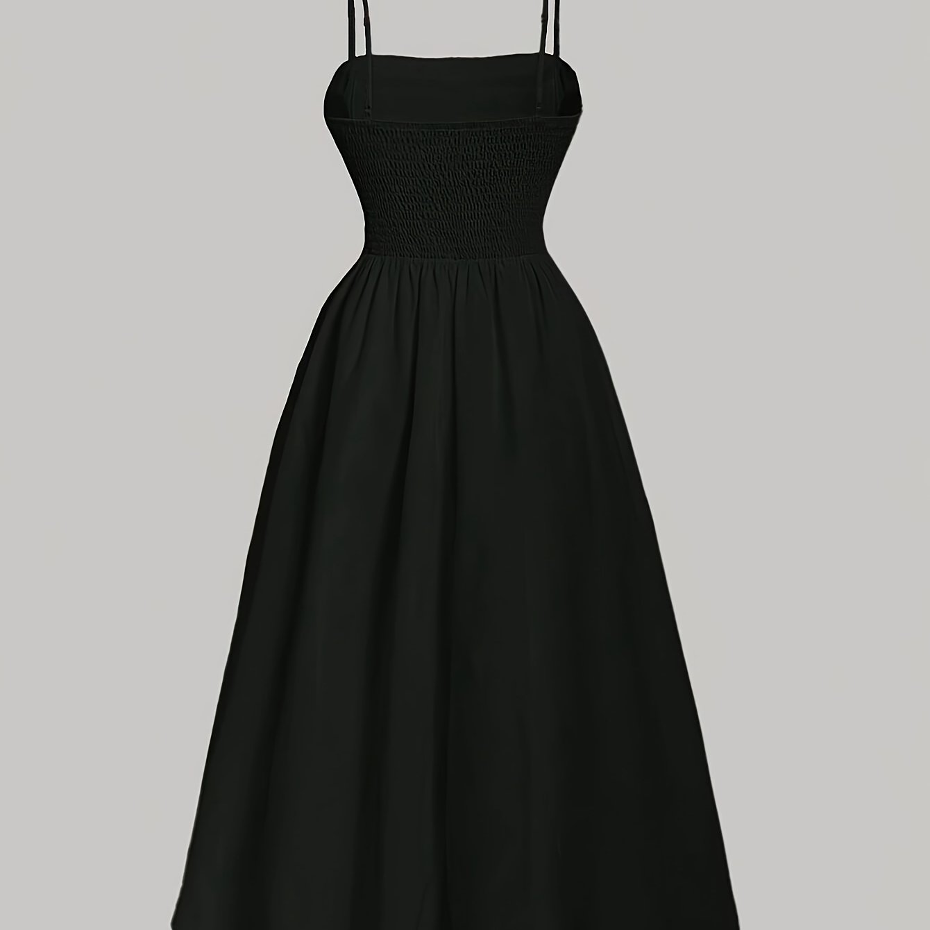 Solid Color Spaghetti Strap Dress