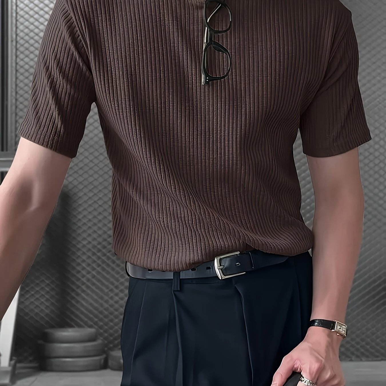 E-shop Herren-Sommer-T-Shirt aus Ice-Silky-Faserstoff – Kühlend, hautfreundlich, feuchtigkeitsableitend, atmungsaktiv, bequem vielseitig