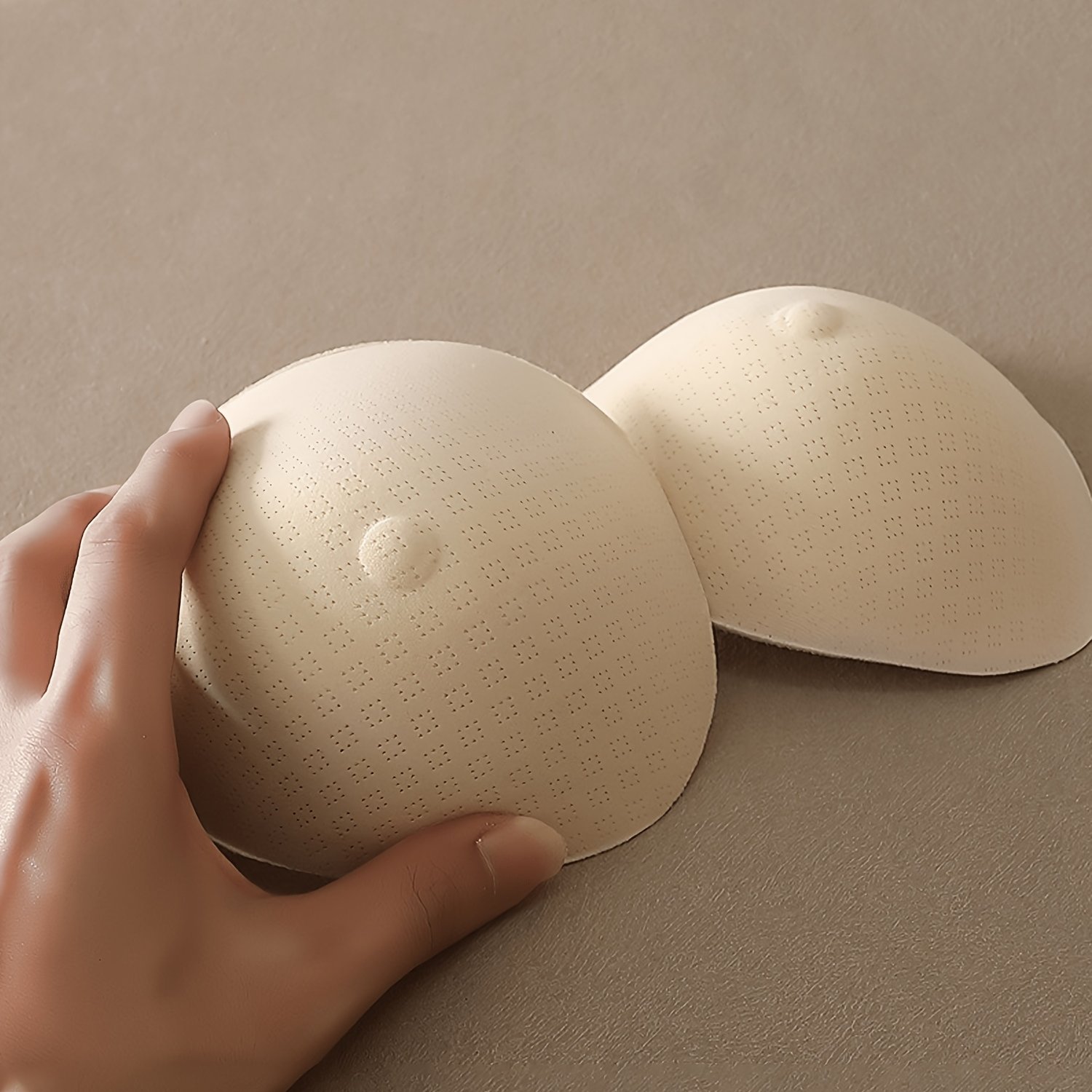 TEMU Unisex New Prosthetic Breasts, Natural Latex Bra Pads, Realistic With , Replacement Inserts For Bandeau Bras, Post-surgery False Breasts, Padded