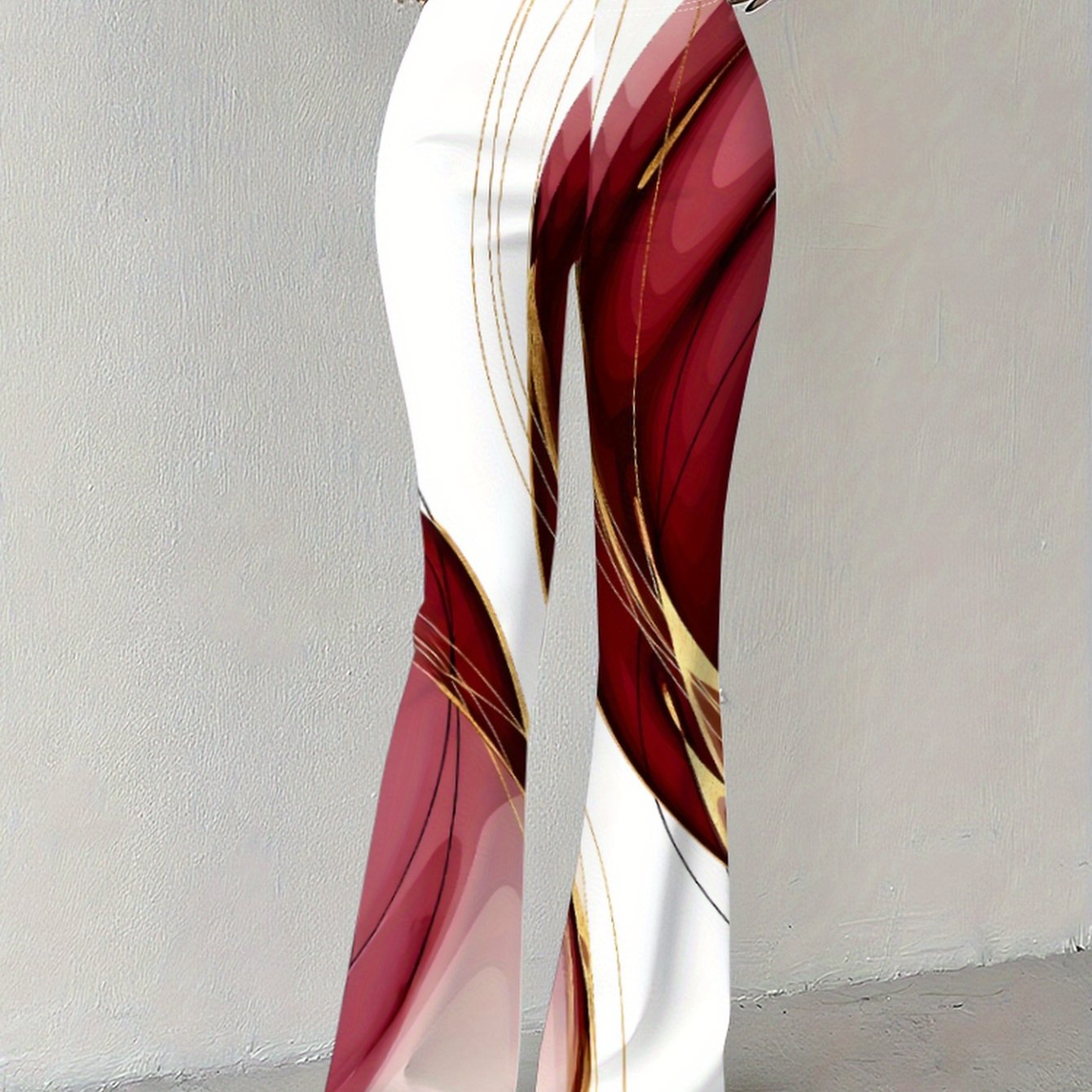 TEMU Sense, Design Color-Block, Motivo Individuale Completo, Stampa Corpo Disegno, Pantaloni Lunghi da Donna, Pantaloni da Donna Casual a -748