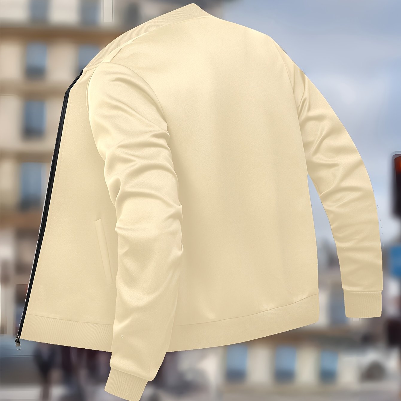TEMU Men's Collar Hoodie Jacket, Spring And Summer Casual High-end Versatile Cool Jacket Coat, Long-sleeved Men's Zipper Hoodie Motorcycle Riding