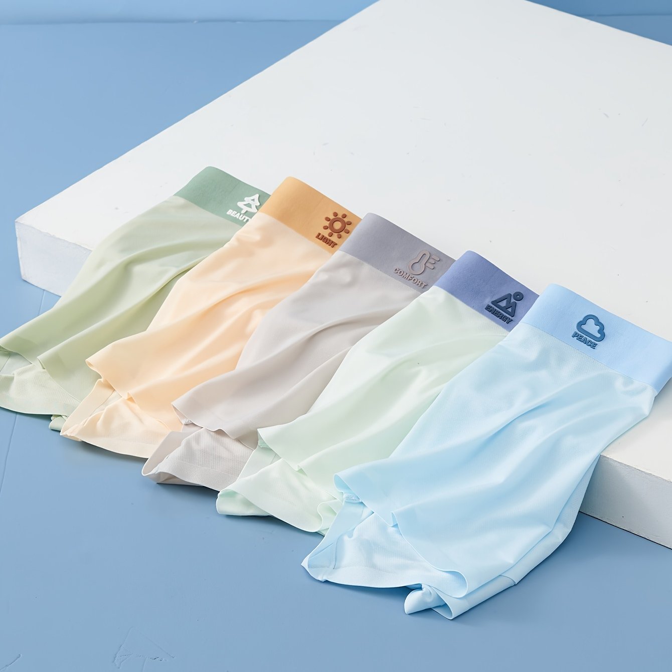 E-shop [Zufällige 5er-Packung] Herren Cool Comfortable Slips, Atmungsaktiv, Feuchtigkeitstransportierend, Kühle Teenager- und