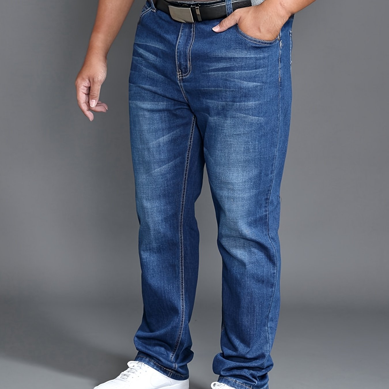 Plus Size Men's Comfortable High-quality Men's Jeans, Men's Pants, Elastic, Wear-resistant, And Sweat-absorbent, Sweat-resistant