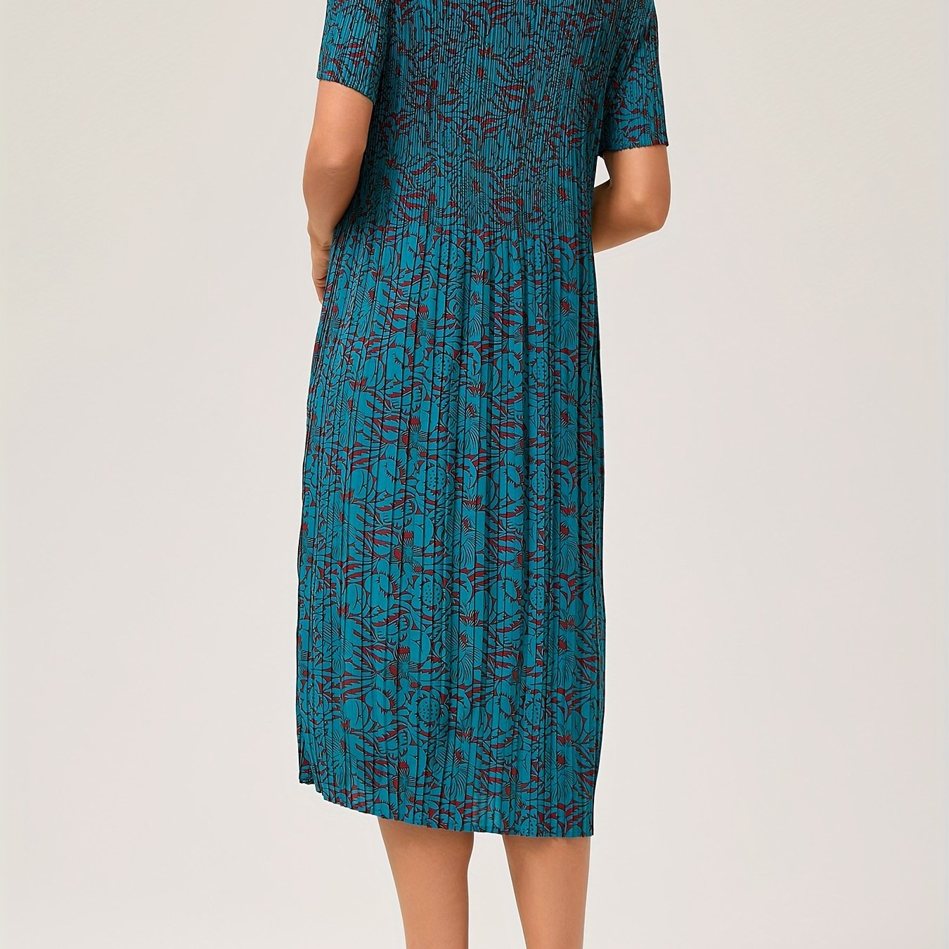 Plus Size - Plus Size - Plus Size Summer Pleated Dress