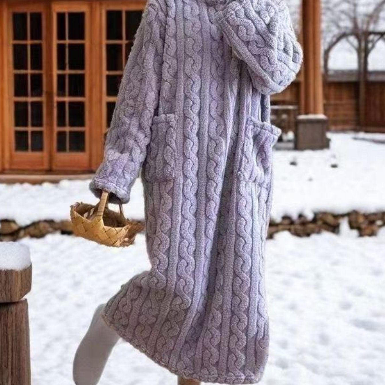 TEMU Pijama color coral, camisón tipo colcha para caminar, pijama de cuerpo , albornoz especial para bañarse, estilo largo tipo extendido para mujer