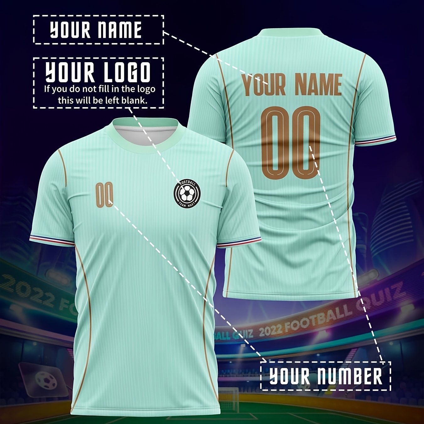 TEMU 2026 France Away Jersey, Customizable With Name And Number Logo, Round-neck Football Sports Apparel For , , Breathable And Quick-drying,