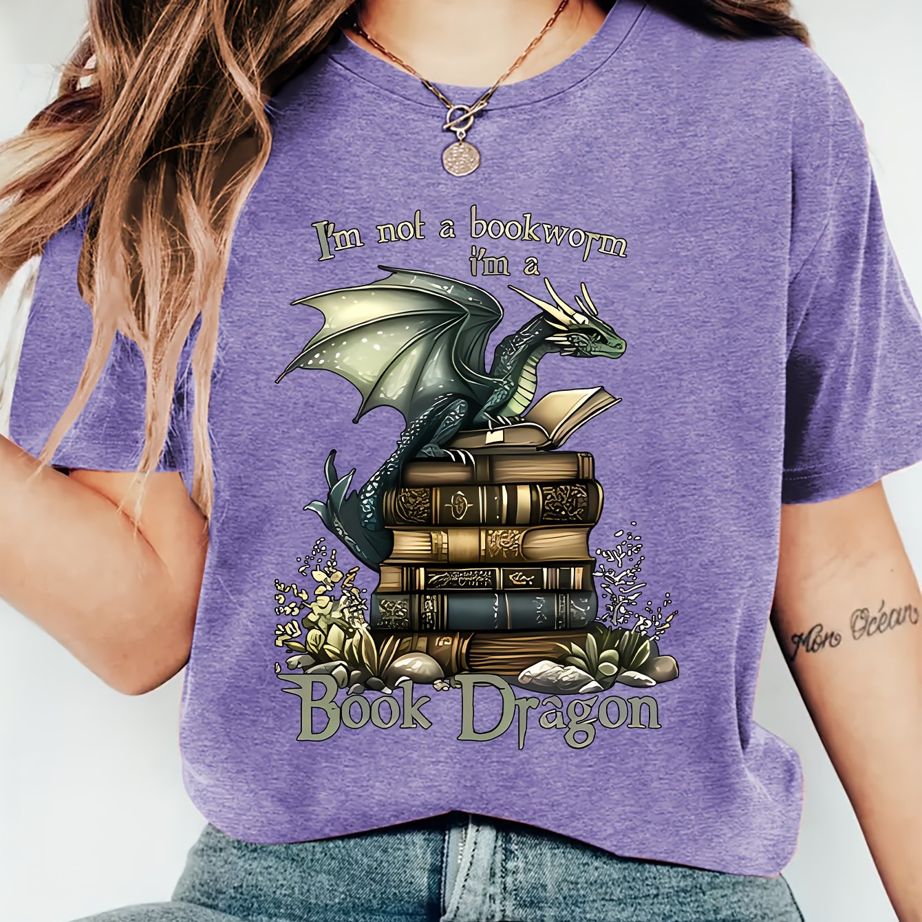 TEMU Women's Vintage Short-sleeve T-shirt - Soft Round Neck Top Suitable For Seasons, Fabric, Casual & Dressy Wear, Options S-xxl