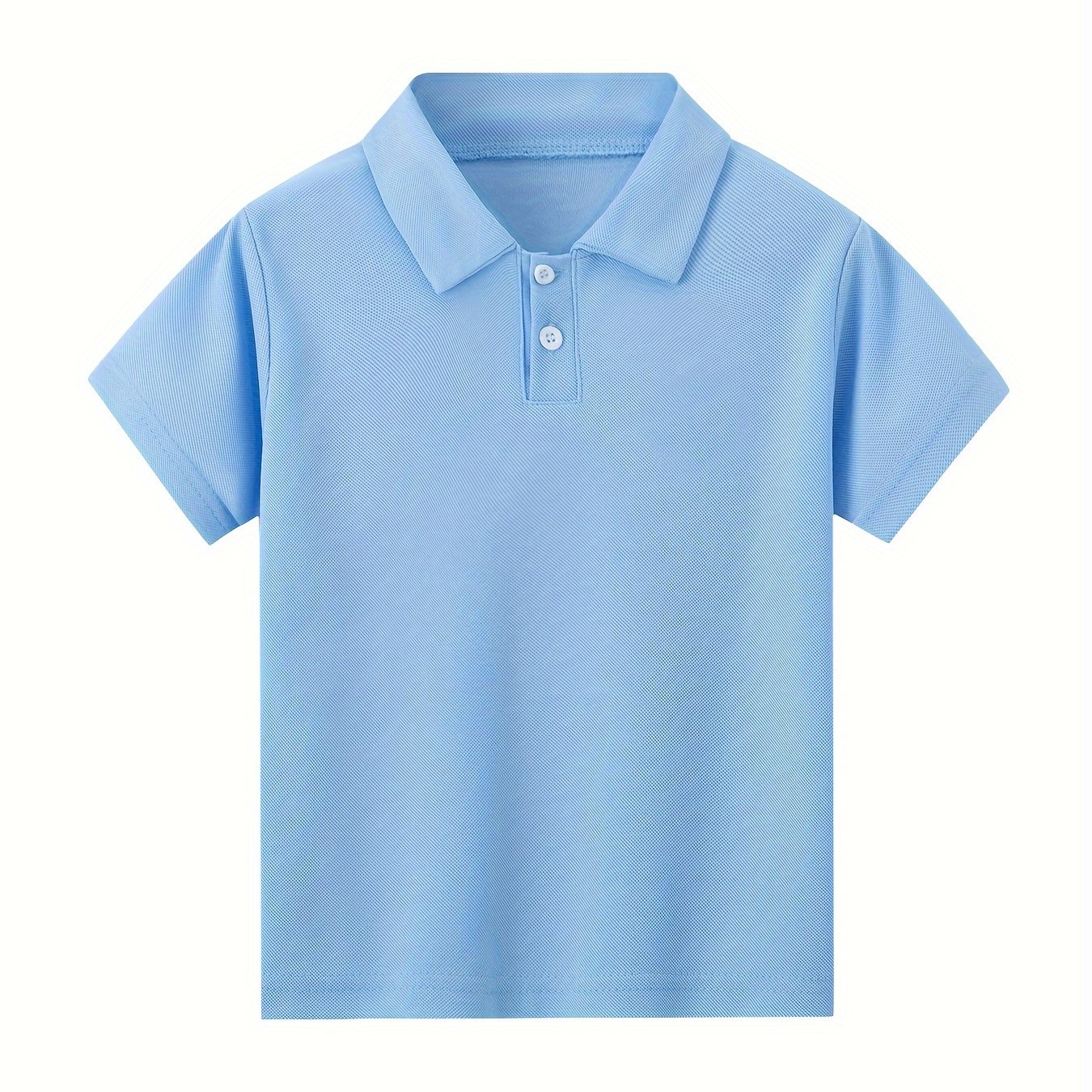 Summer Shirt, Medium To Large Child Unisex Solid Color Loose Top T-shirt Korean Neutral Fashion Kids' Collar Shirt