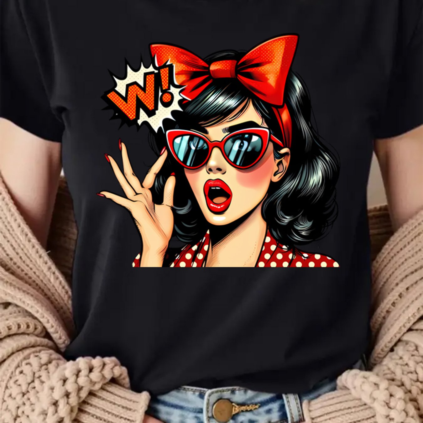 TEMU Vintage Character Printed T-shirt, Casual Round Neck Short Sleeve Top, Suitable For Spring And Summer Wear, Comfortable And Breathable,