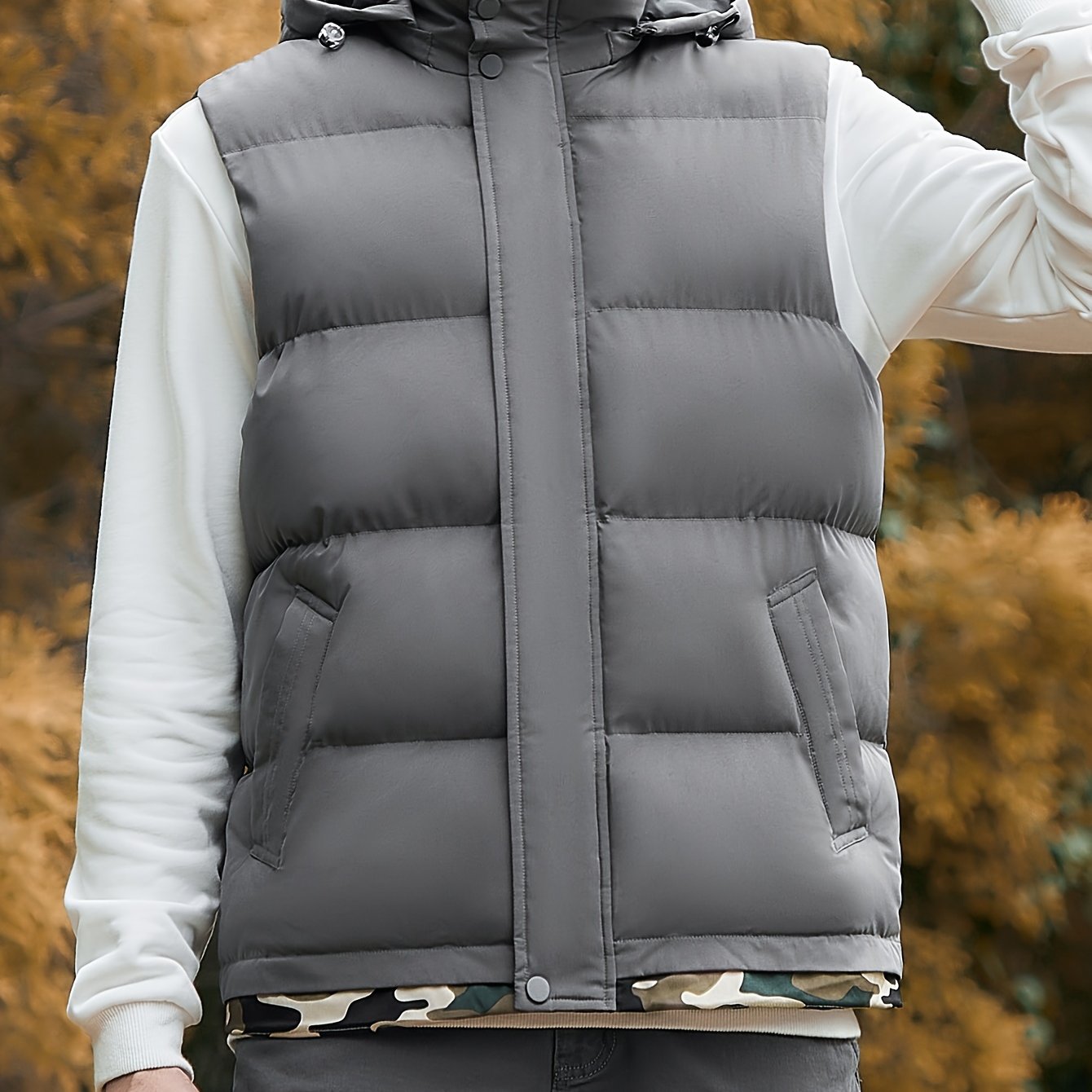 Wantdo Mens Winter Vest Thick Padded Sleeveless Jacket Quilted