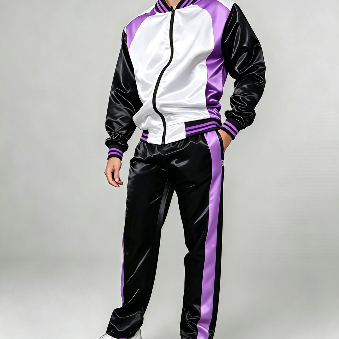 2pcs Jacket Set. Men's Casual Sports Printed Jacket And Casual Sports Pants Set, Unisex, In Colors. A Perfect Gift For Any Occasion.