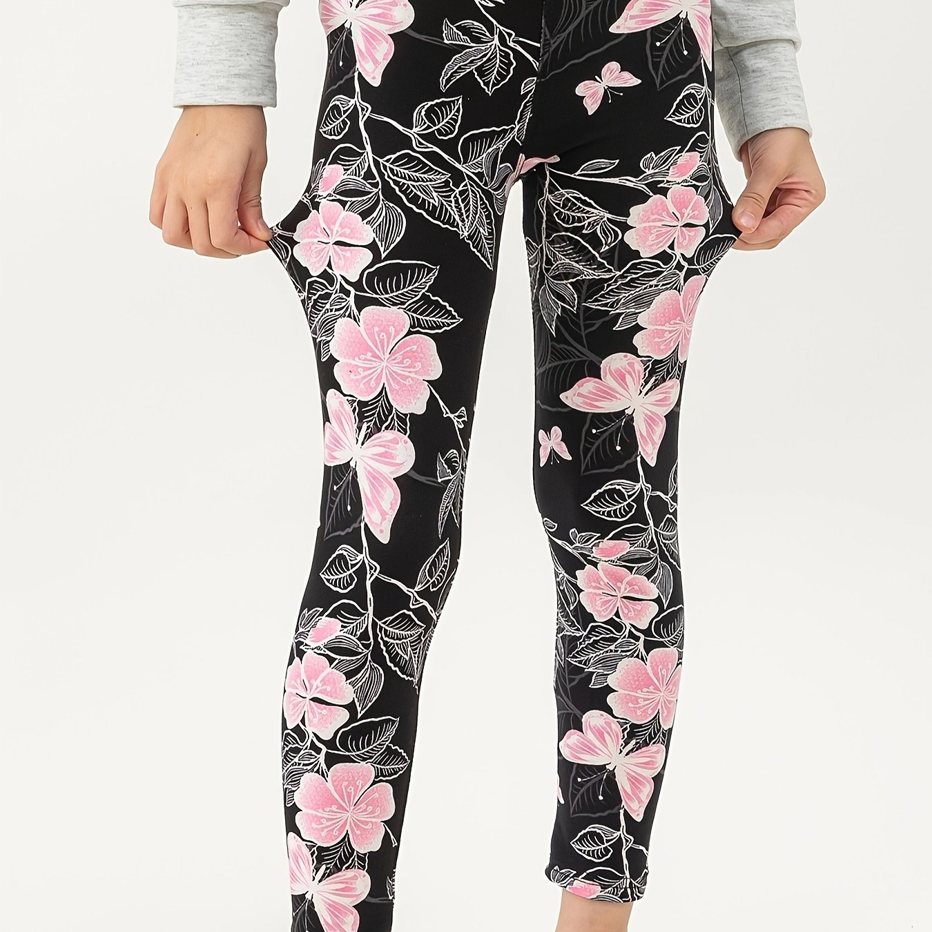 Image of 1pc High-waisted Leggings For Girls, And Stretchy Printed High-waisted Ankle Pants Yoga Leggings