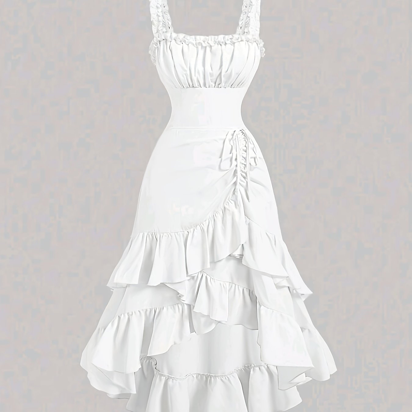 TEMU Vintage Romantic Dress With Hem For Women