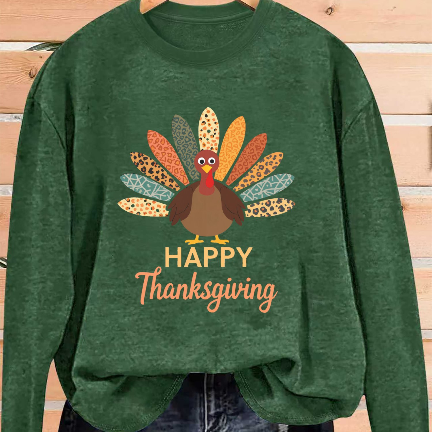 Women's Casual Sport Long-sleeve Thanksgiving Turkey Loose Fit Comfortable Suitable For People Daily Wear Ideal For Outdoor Activities Adds Fun And Fashion To Your Wardrobe