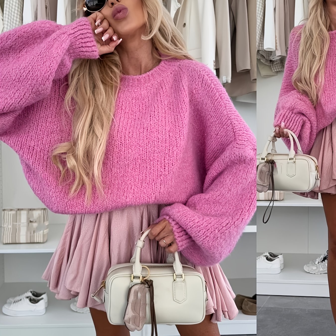 Image of Sleeve Sweater, Sweet Casual, Perfect For Dates [summer ]