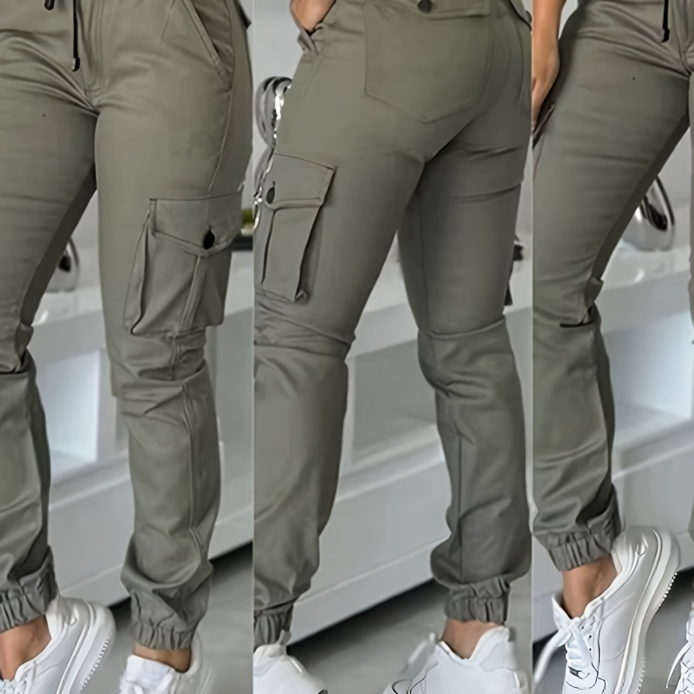 TEMU New Casual Fashion Women's Multi-pocket Cargo Pants