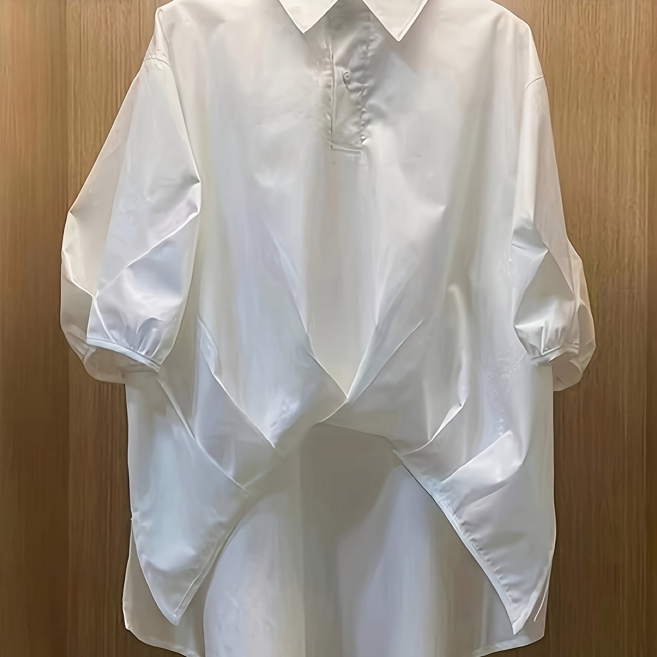E-shop Damen Kurzarm Asymmetrisches Einfarbiges Mode Freizeit Shirt, Damen Lässiges Oberteil