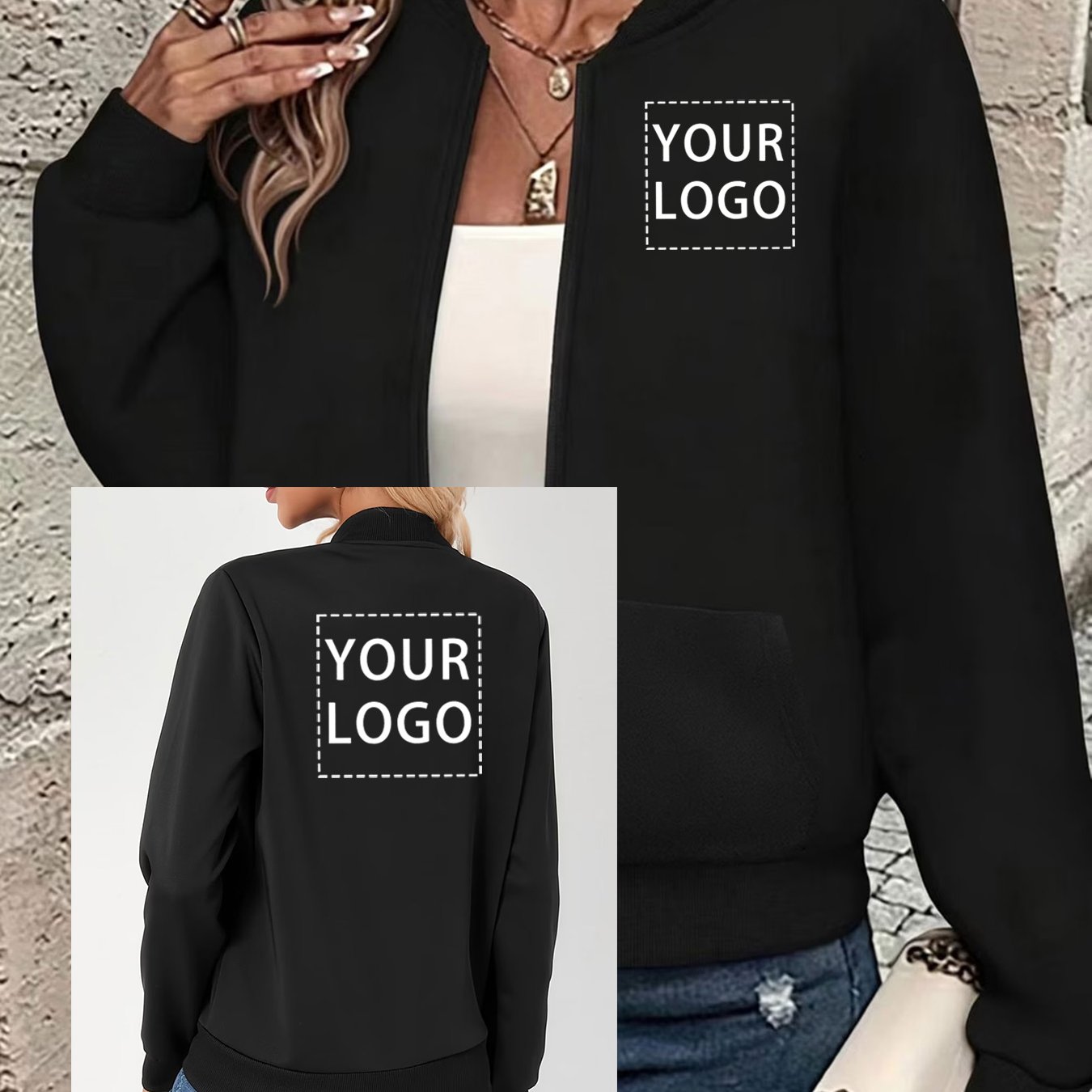 TEMU Custom Photo Logo Women's Size Popular Wear Comfortable Jacket Coat