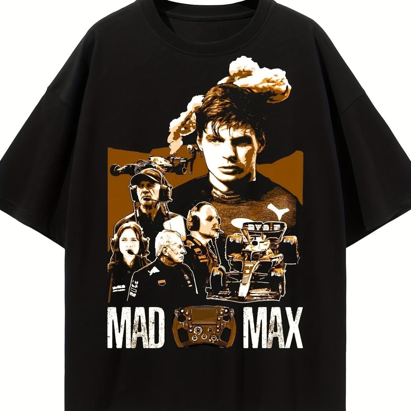 Max 1 Logo T Shirt Casual Round Neck Fan Design With Brand Print Machine Washable Comfortable Wear For Events Everyday Apparel