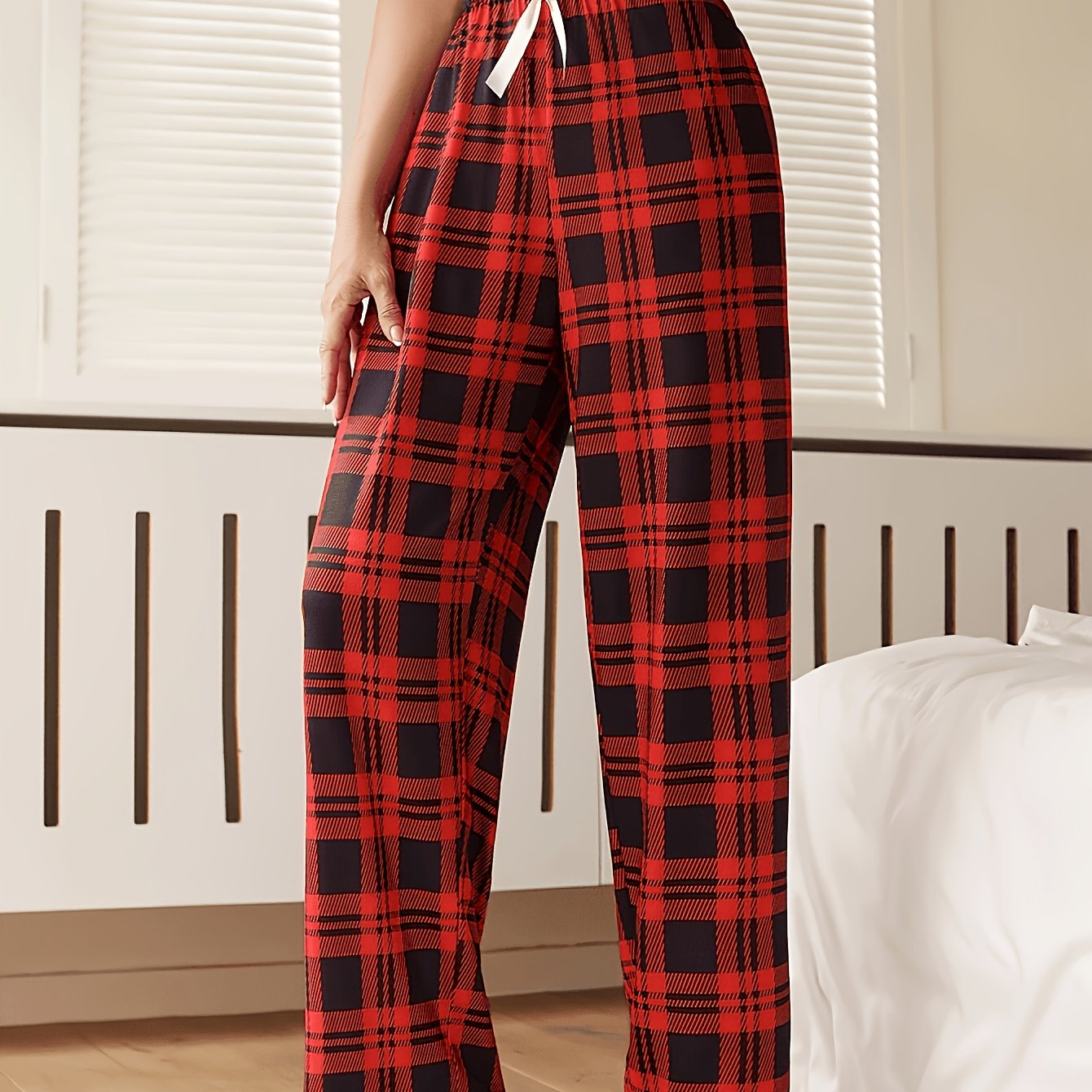TEMU Women's Pajamas, 1pc Home Sleepwear, Casual Sleep Pants, Theme Trousers, Comfortable For Home Use, Loose Comfortable Elastic Waistband Pants,
