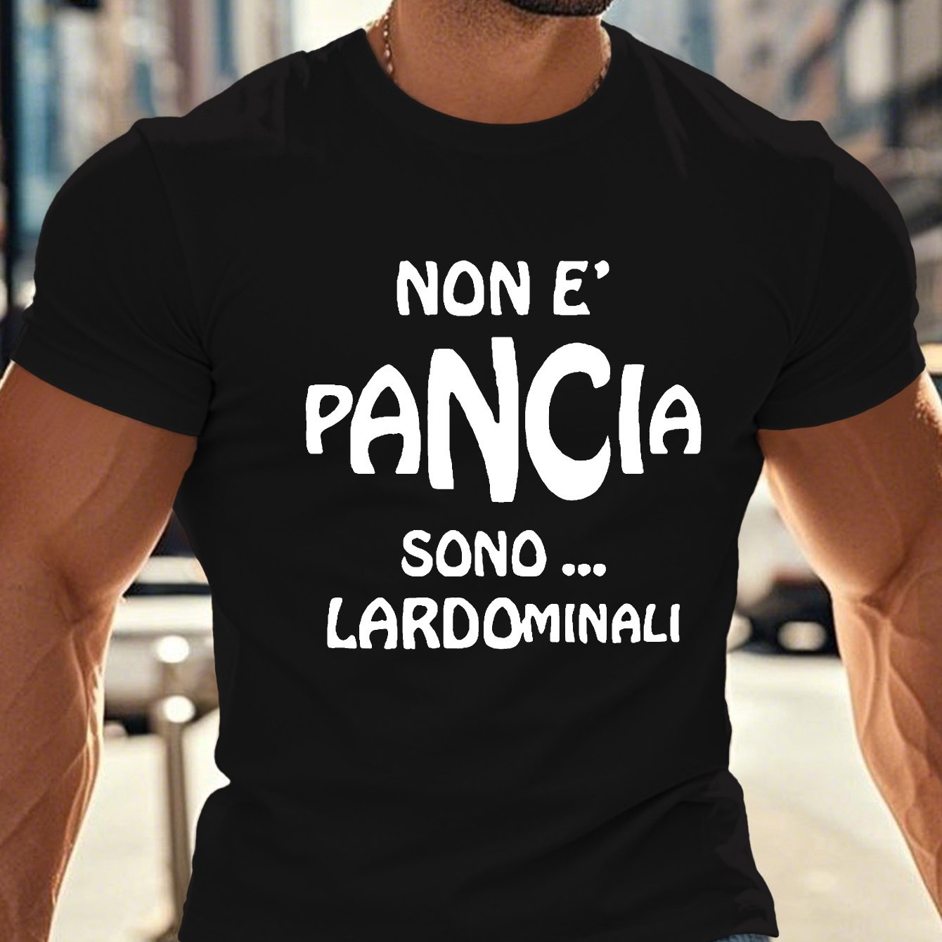 TEMU Funny Italian Crinkle Plus Size Men's T-shirt, Plus Size
