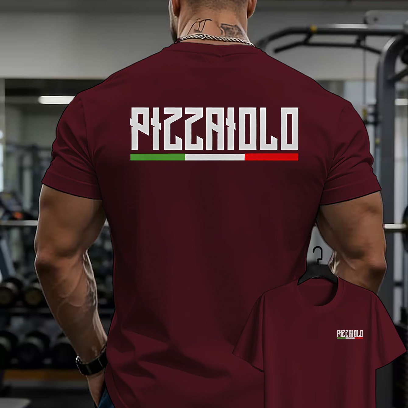 TEMU T-shirt pour Homme sur le Thème de avec Imprimé Chef Pizzaiolo - Haut Décontracté Respirant à Manches Courtes et Col Rond, Idéal , l'Extérieur,