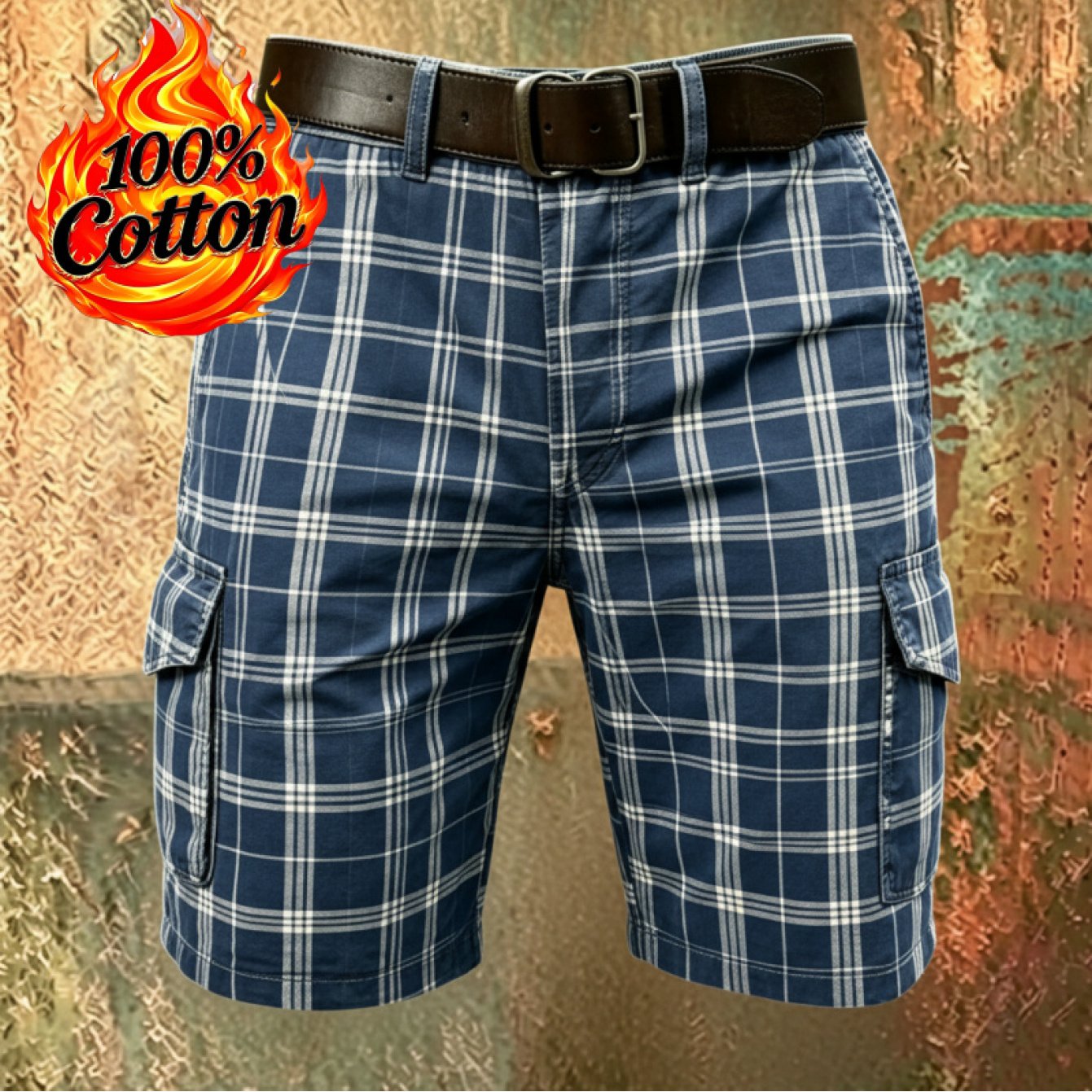 Men's 3d Printed Workwear Shorts With Multi-pocket - Y2k Retro Beltless Shorts Suitable For Streetwear, Summer Casual Wear, Belt Not Included, Functional Outdoor Shorts For Everyday Use
