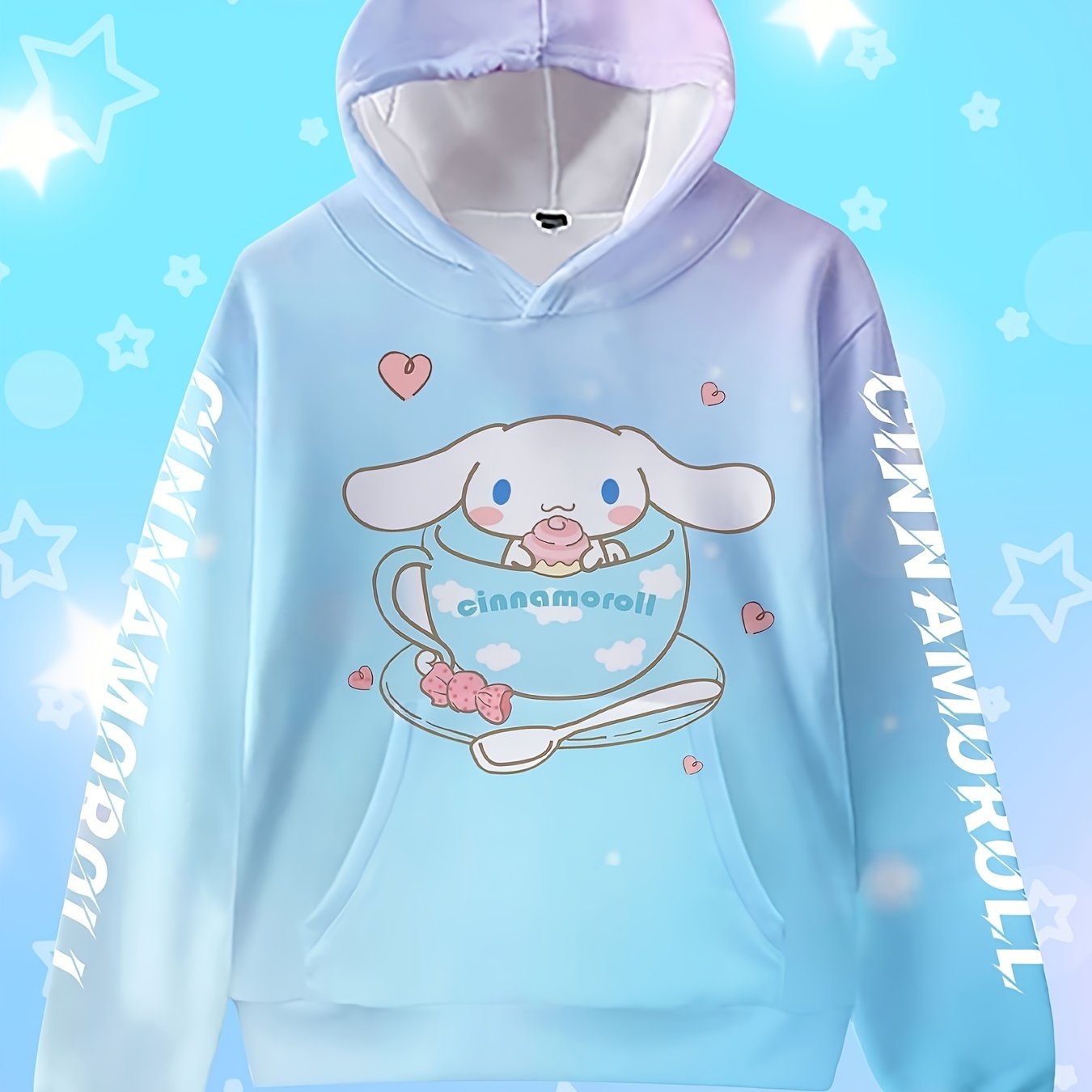 Felpa Con Cappuccio Cinnamo-Roll Kawaii Con Orecchie Da Gatto | Maglione Morbido Per Donne E Ragazze